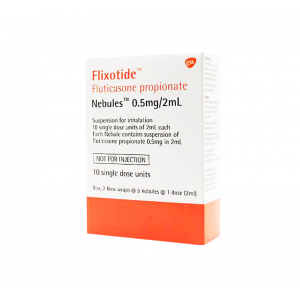 FLIXOTIDE 0.5 MG / 2 ML ( FLUTICASONE PROPIONATE ) INHALATION NEBULES 10 SINGLE DOSE UNITS
